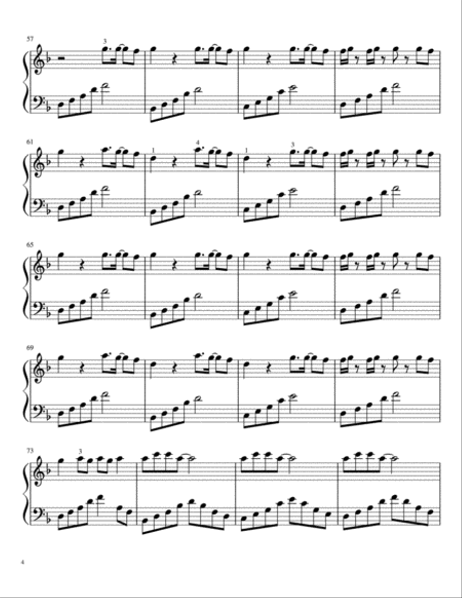 Fake Love Piano Solo scores gallery preview page 4