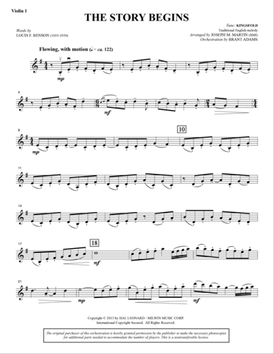 Testimony of Life - Violin 1 Choir scores gallery preview page 6