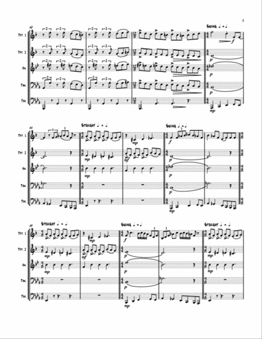 Blue Rondo A La Turk Blue Rondo A La Turk Brass Quintet scores gallery preview page 6