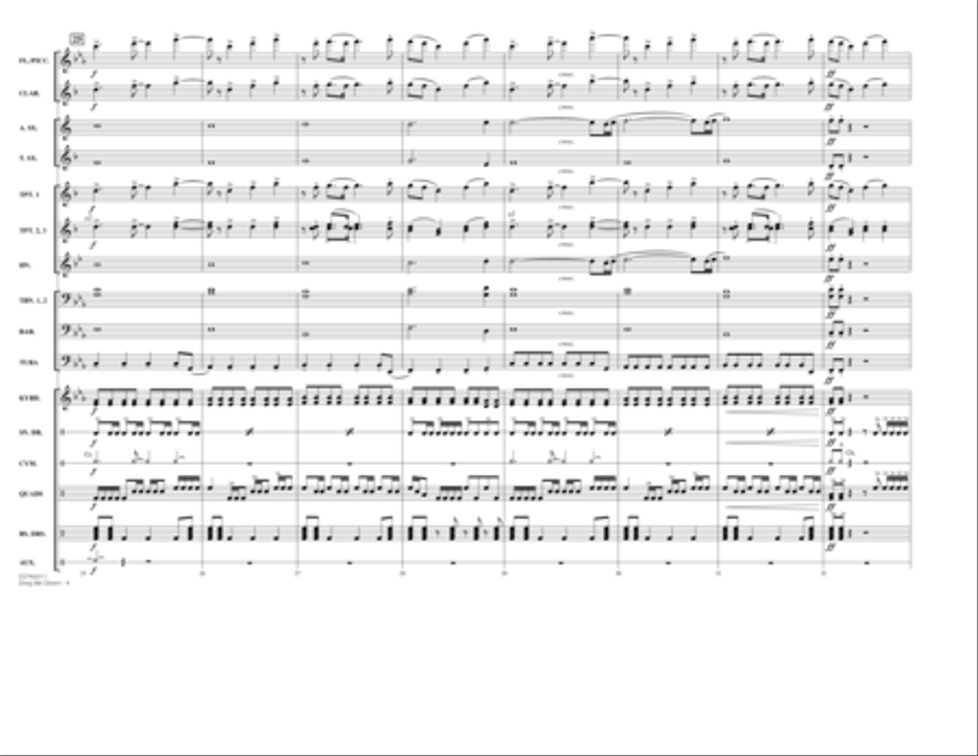 Drag Me Down - Conductor Score (Full Score) Marching Band scores gallery preview page 4