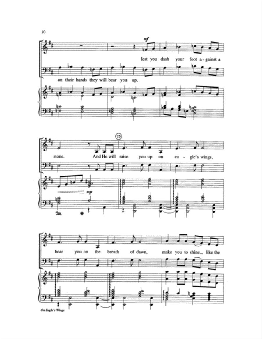 On Eagle's Wings Choir scores gallery preview page 10
