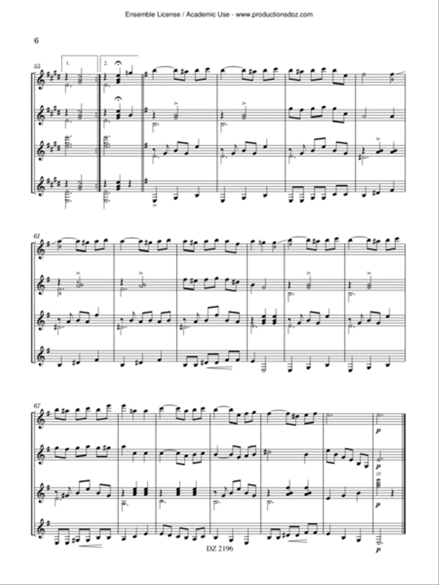 Mi Favorita - Mazurka Guitar Ensemble scores gallery preview page 6