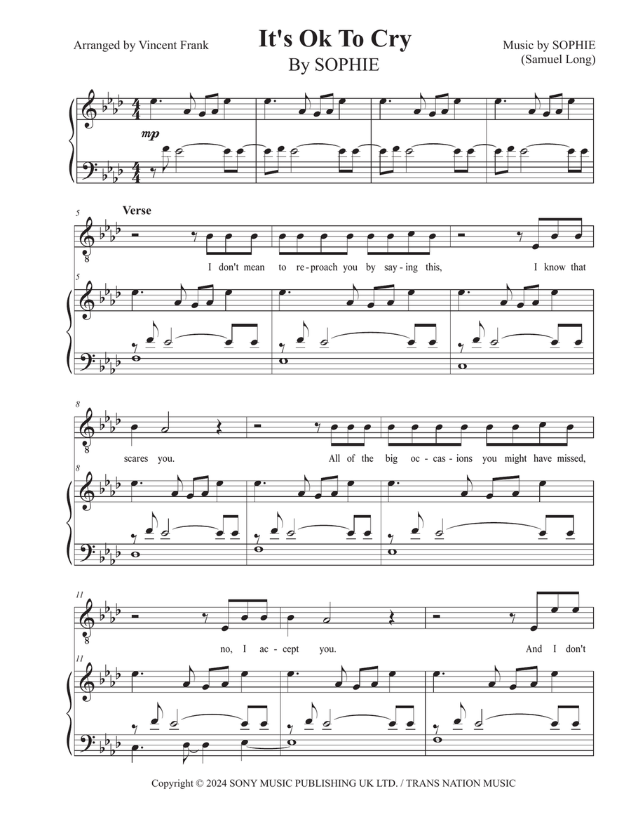 It's Okay To Cry Voice scores gallery preview page 2