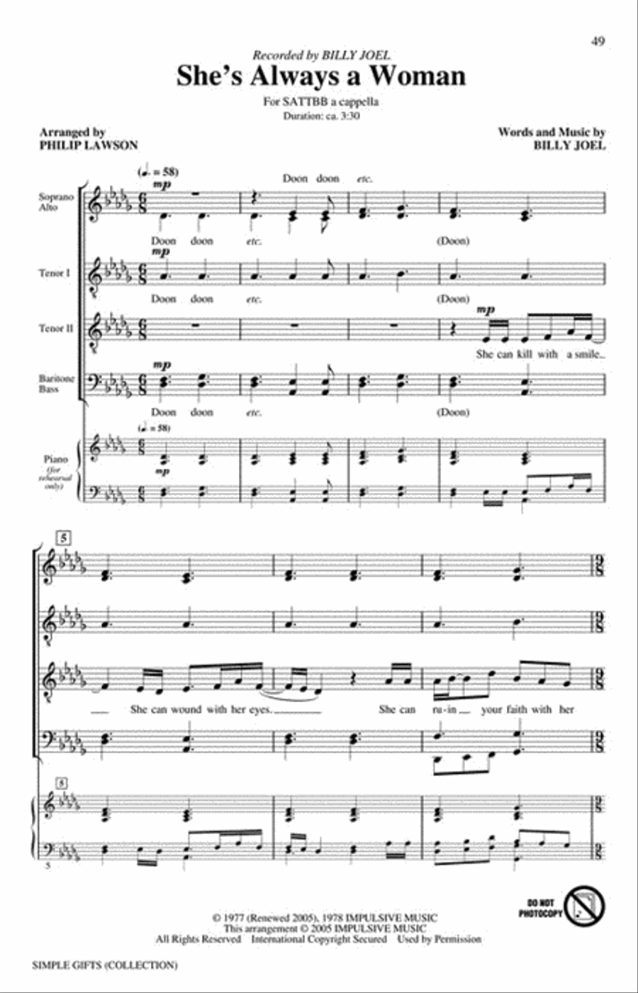 Simple Gifts Divisi scores gallery preview page 5