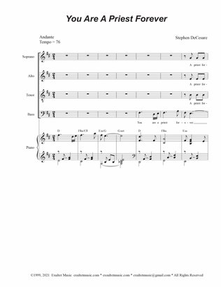 Book cover for You Are A Priest Forever (SATB)
