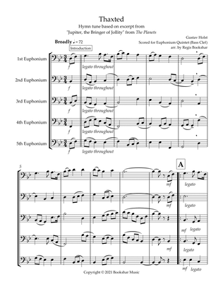 Thaxted (hymn tune based on excerpt from "Jupiter" from The Planets) (Bb) (Euphonium Quintet) (Bass