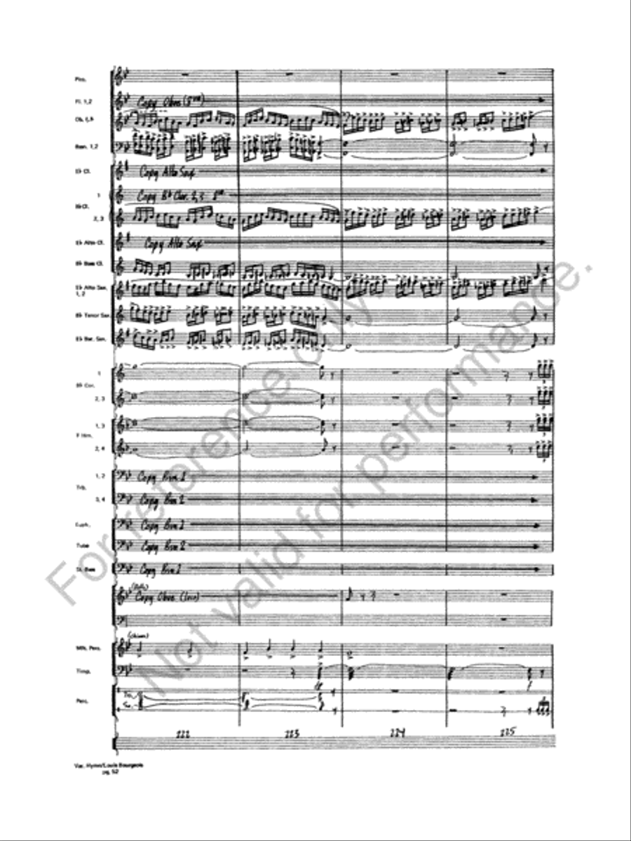 Variations On A Hymn By Louis Bourgeois Concert Band scores gallery preview page 53