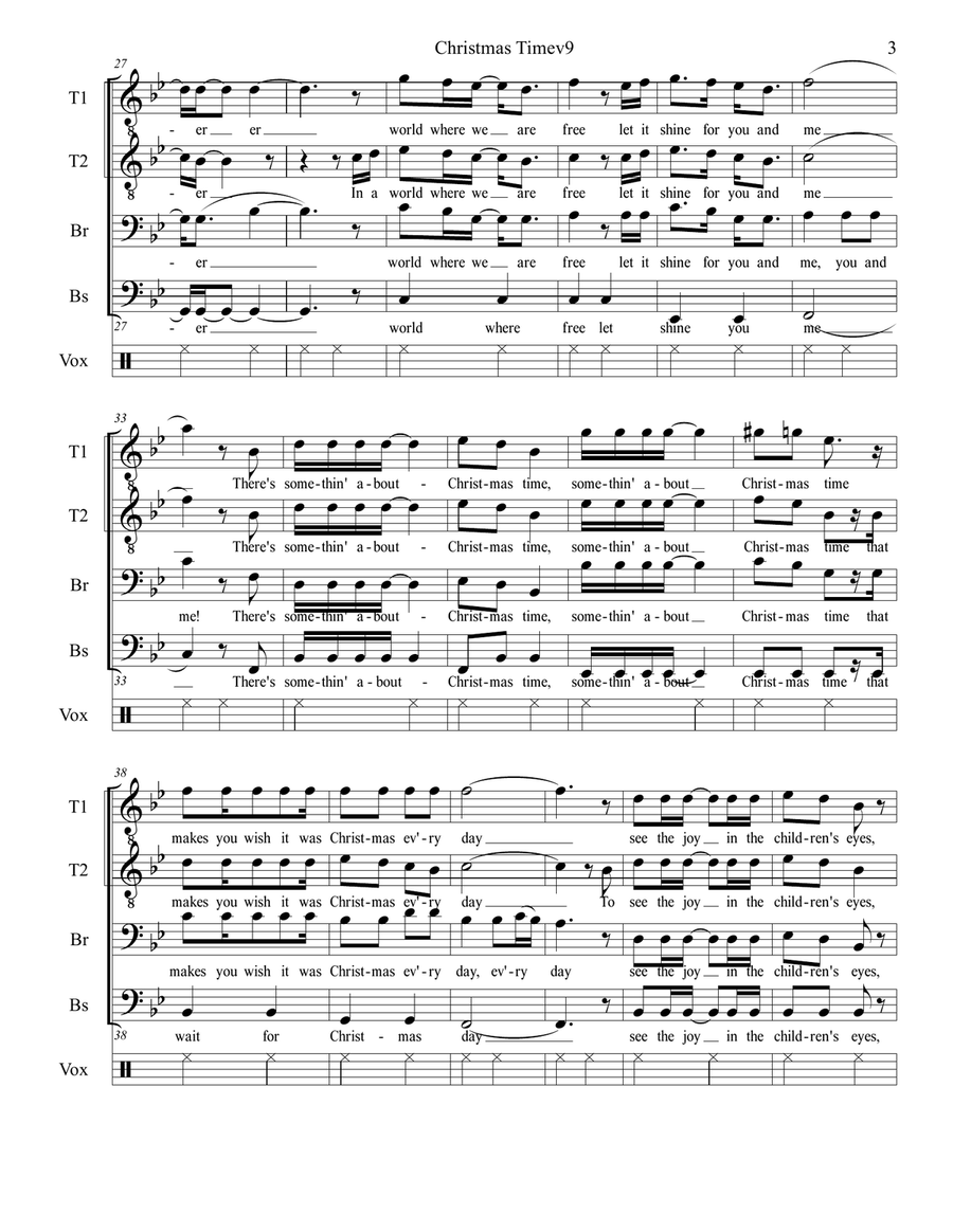 Christmas Time TTBB scores gallery preview page 4