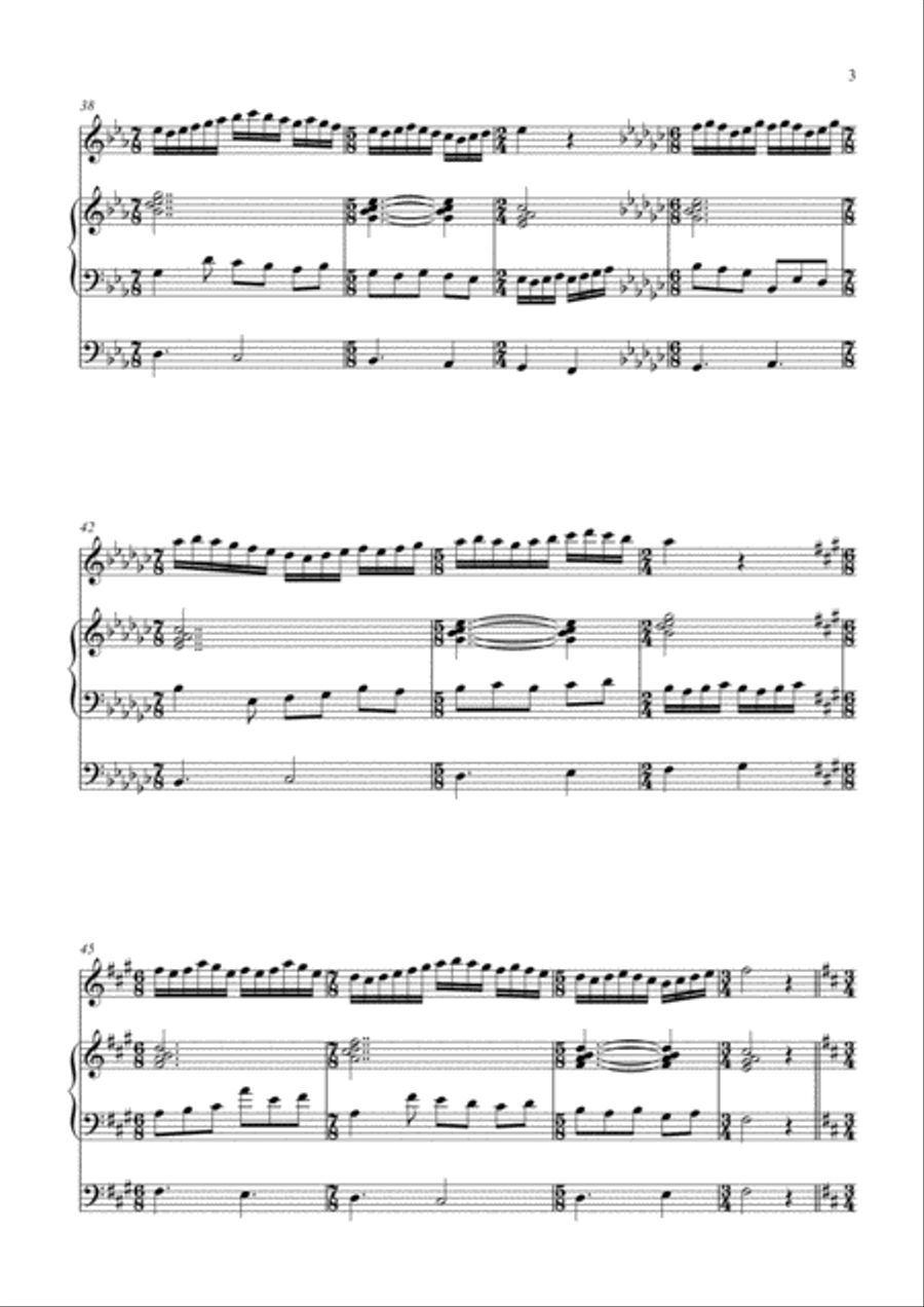 Fantasia on the Themes by M.K. Ciurlionis for Flute and Organ, Op. 11 (2013) Woodwind Duet scores gallery preview page 3