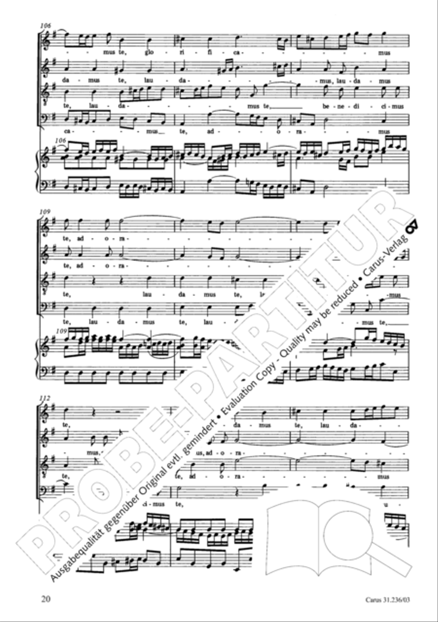 Mass in G Major 4-Part scores gallery preview page 21