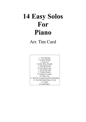 Book cover for 14 Easy Solos for Piano