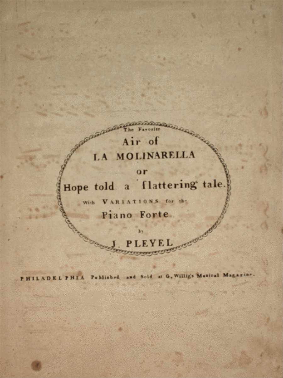 The Favorite Air of La Molinarella, or, Hope Told a Flattering Tale Piano Solo scores gallery preview page 1