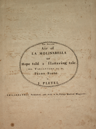 The Favorite Air of La Molinarella, or, Hope Told a Flattering Tale