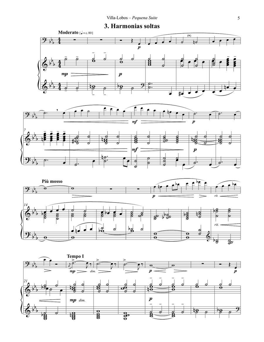 Pequena Suite for Euphonium and Piano Euphonium scores gallery preview page 5