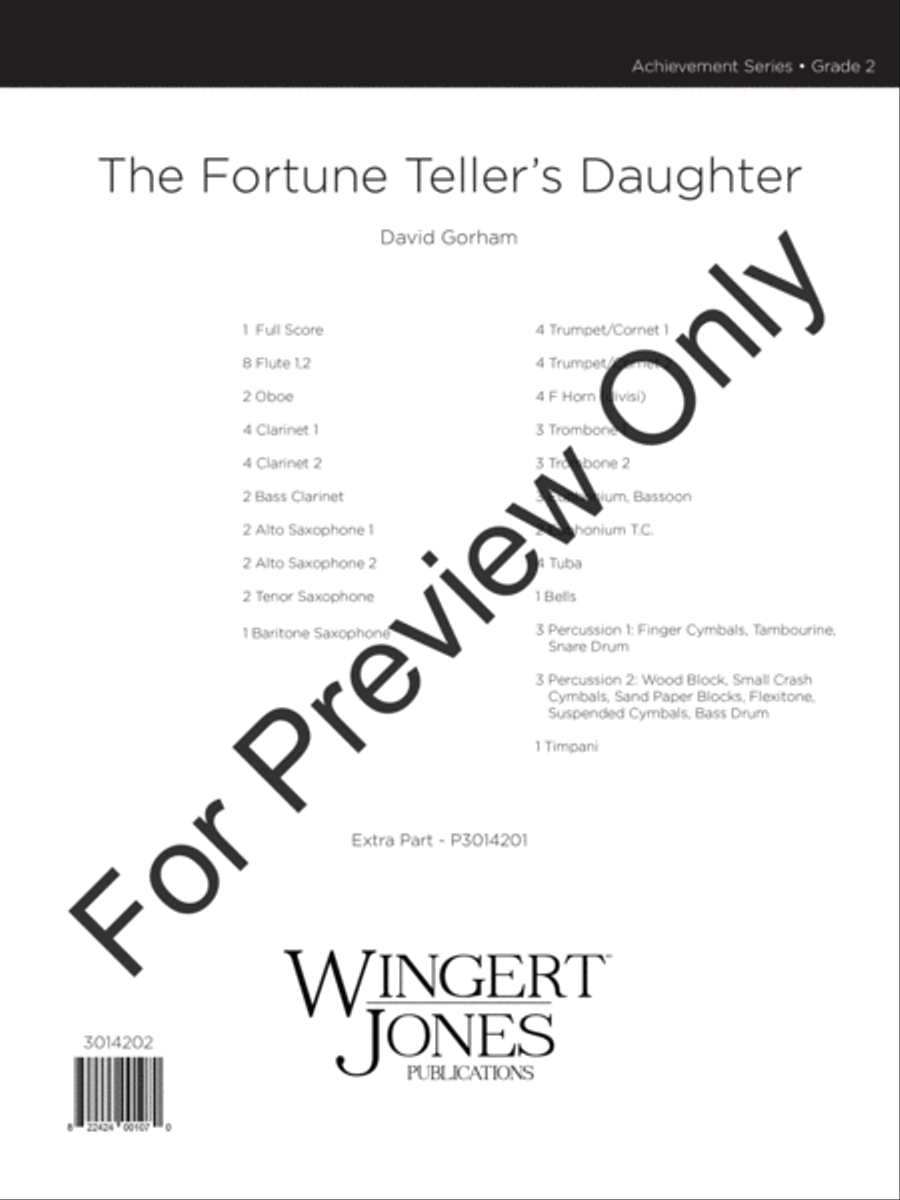 The Fortune Tellers Daughter Concert Band scores gallery preview page 2