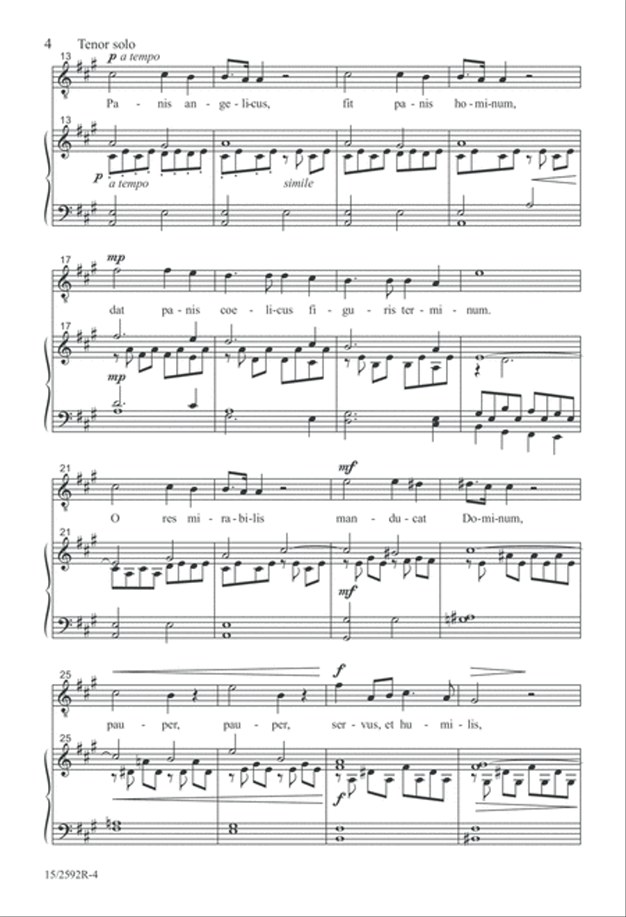 Panis Angelicus Unison Choir scores gallery preview page 4