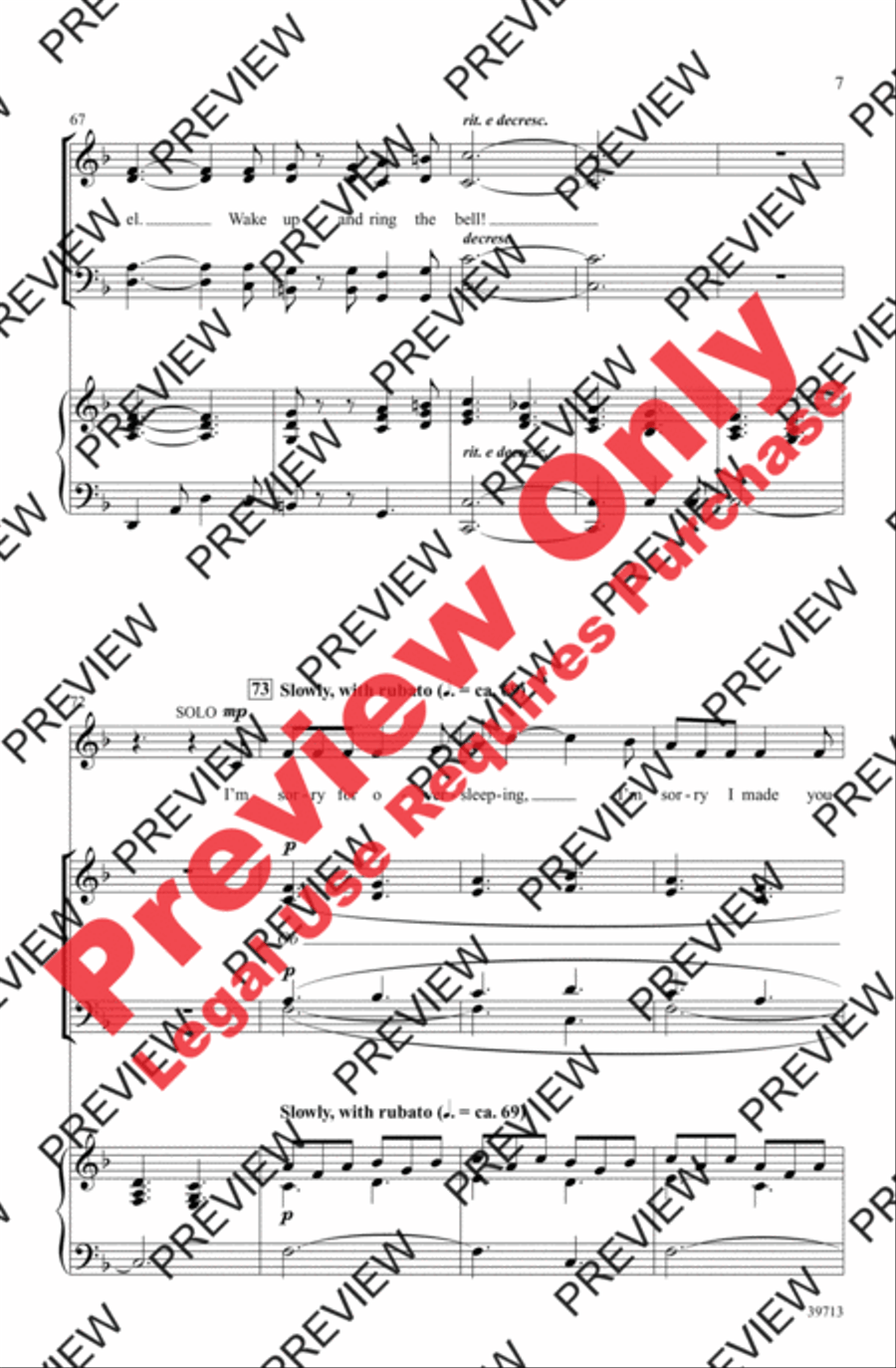 Jonathan's Bell Carol 4-Part scores gallery preview page 7