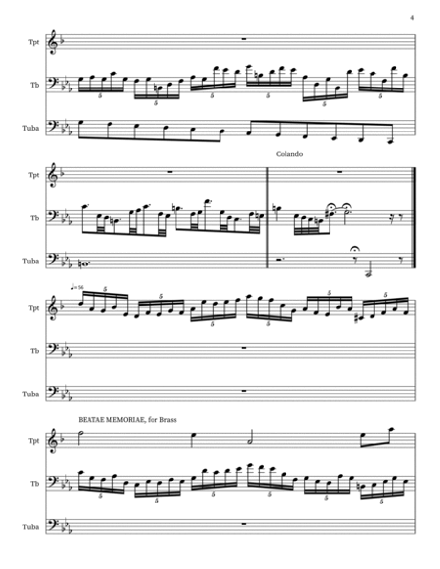 Intermezzi Laus Deo for Brass Trio Brass Trio scores gallery preview page 4
