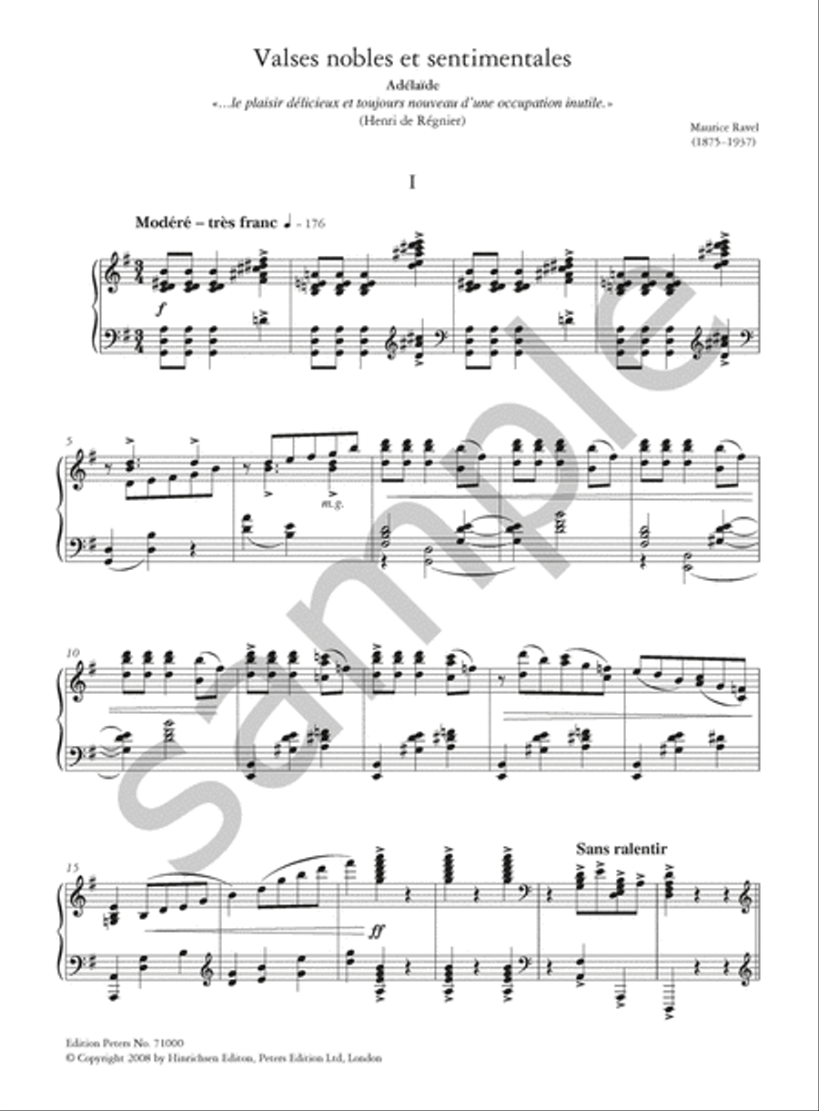 Valses nobles et sentimentales for Piano Piano Solo scores gallery preview page 4