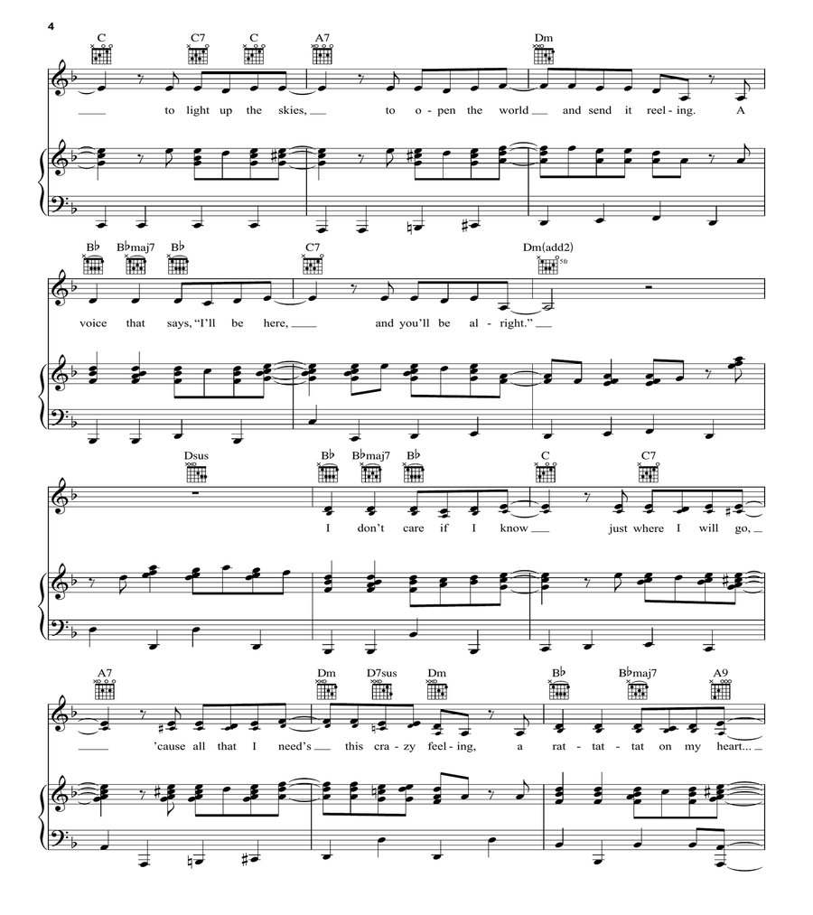 City Of Stars (from La La Land) Piano, Vocal, Guitar scores gallery preview page 4