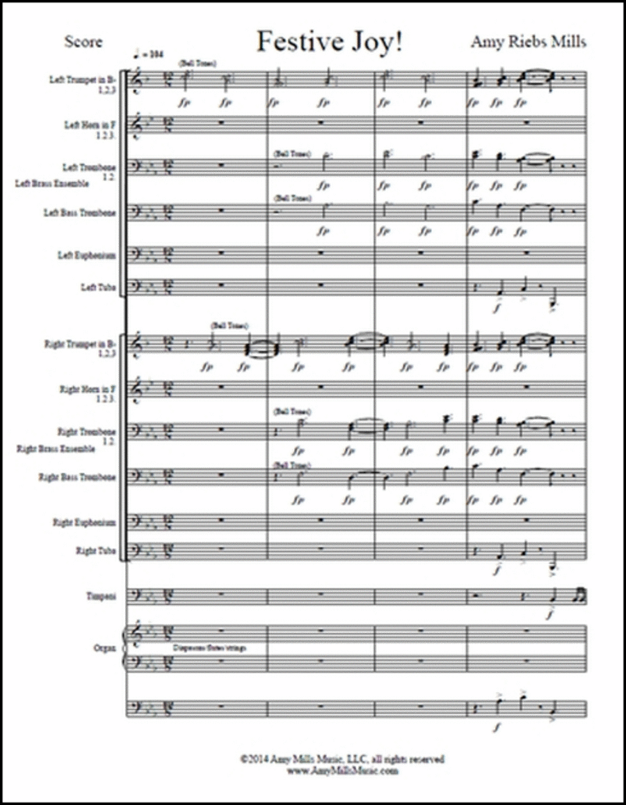 Festive Joy! Brass Ensemble scores gallery preview page 1