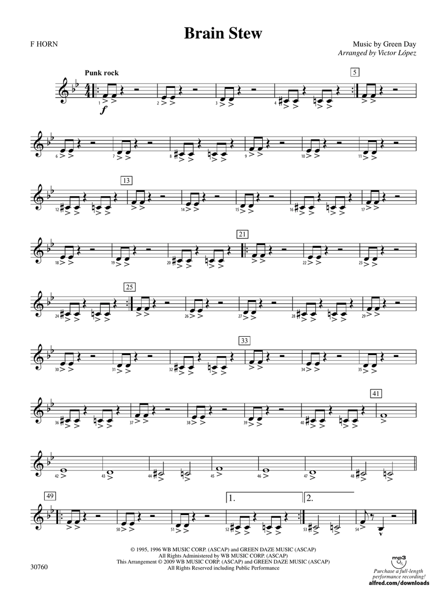 Brain Stew: 1st F Horn