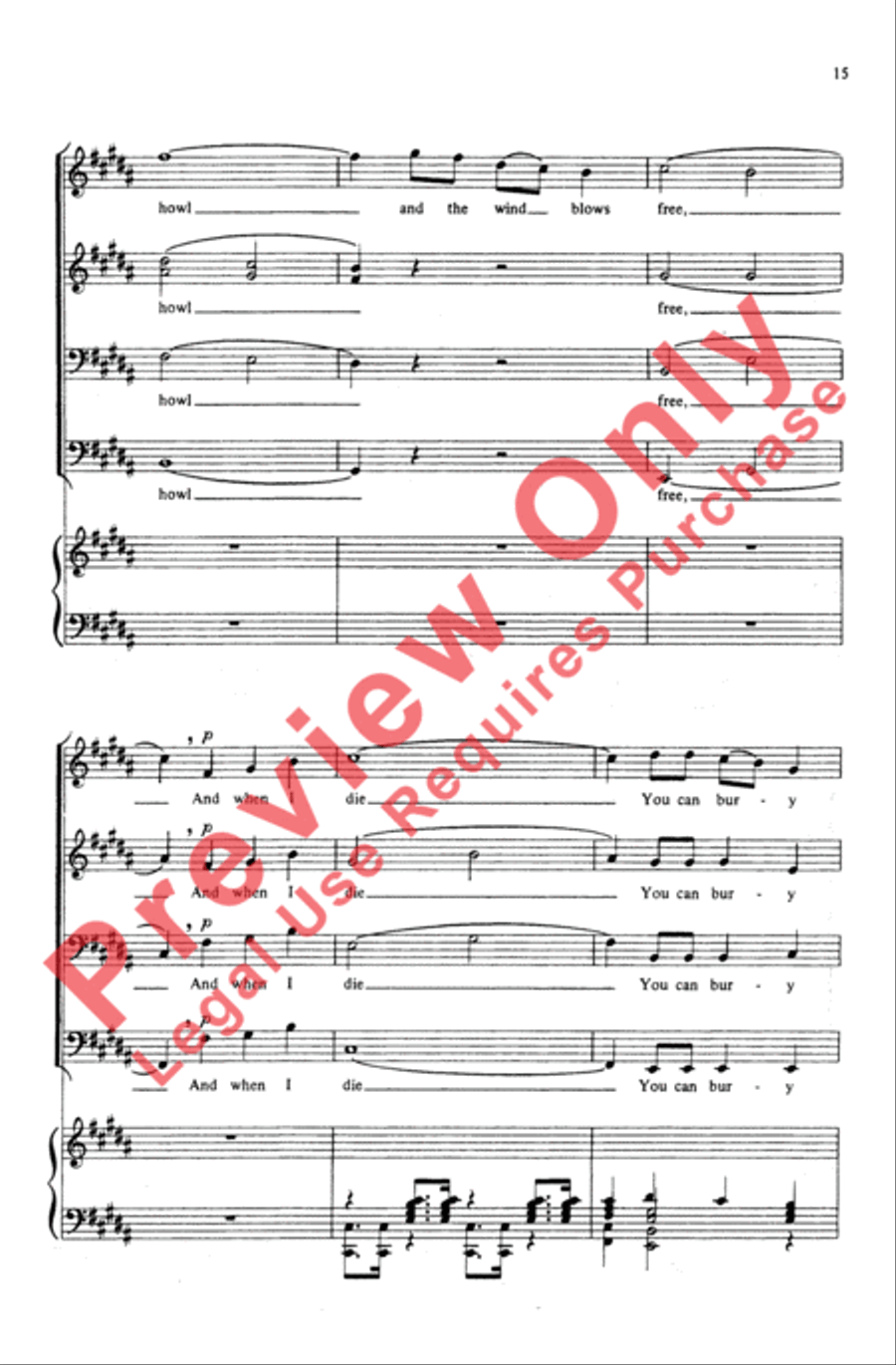 Western Songs Western Songs Men's Choir scores gallery preview page 14