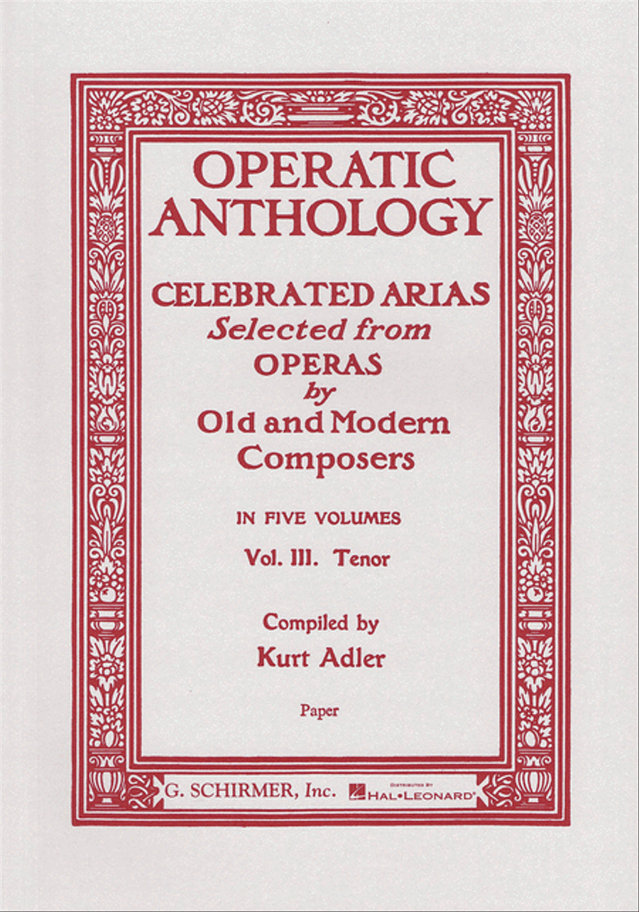 Operatic Anthology, Volume 3 - Tenor Voice Solo scores gallery preview page 1
