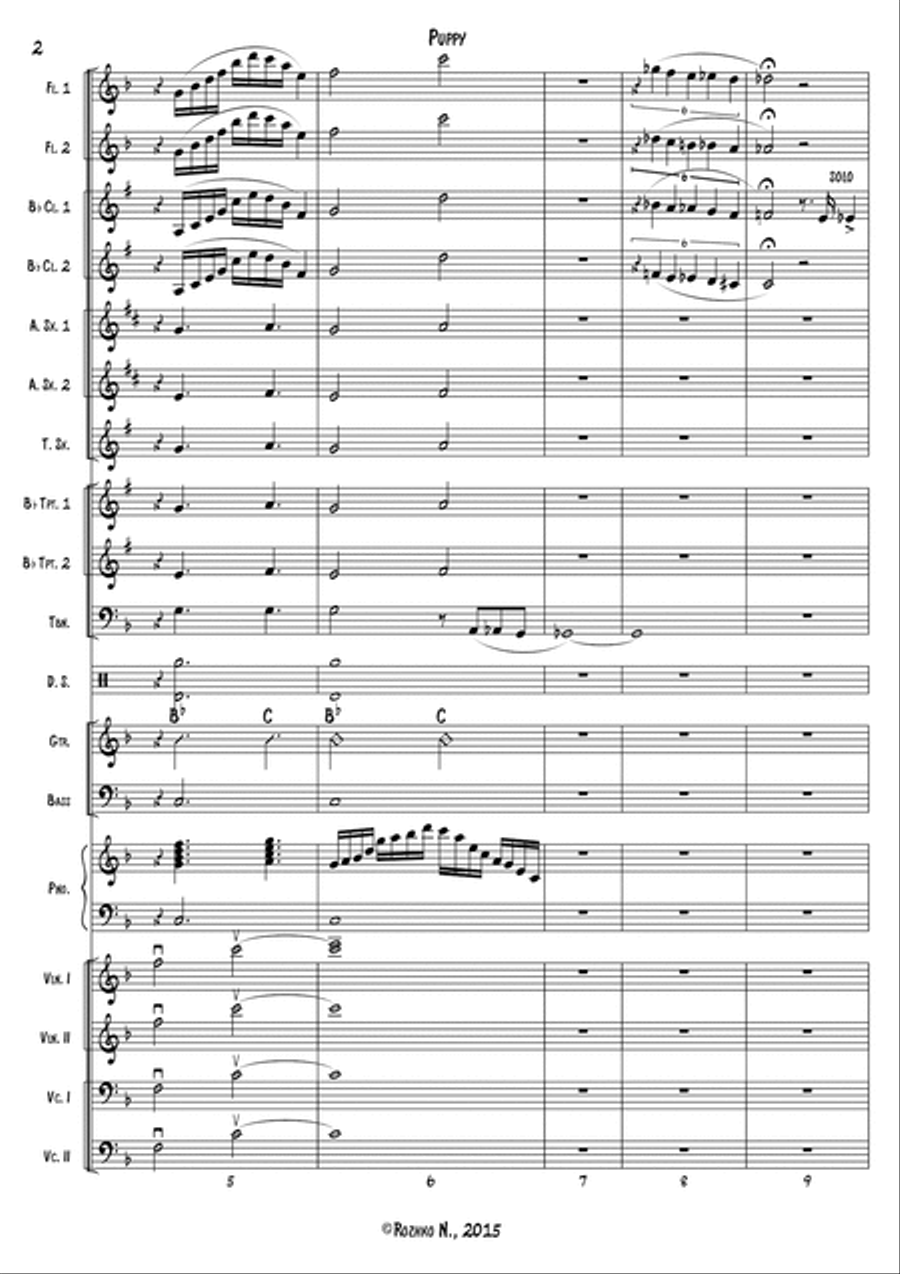 Trilogy Pets: Puppy, Kitten, Little Mouse (for a Variety Orchestra) Full Orchestra scores gallery preview page 3