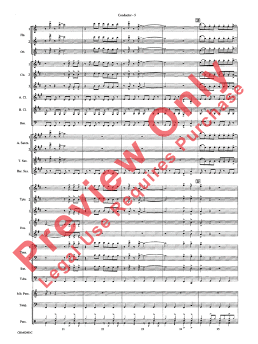Mamma Mia! - Concert Band (Conductor's Score) Concert Band scores gallery preview page 8