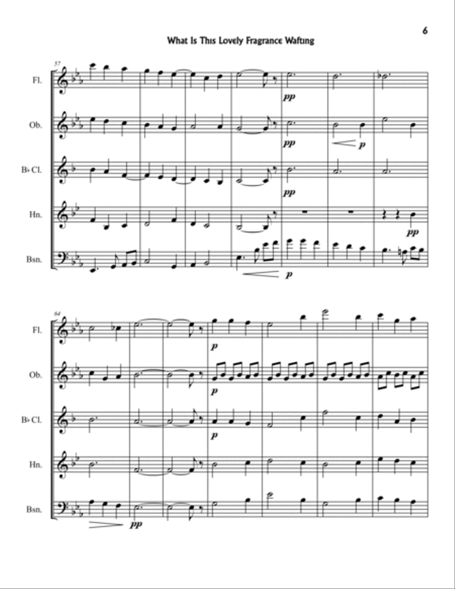 What Is This Lovely Fragrance Wafting? (Quelle est cette odeur agréable?) Small Ensemble scores gallery preview page 6