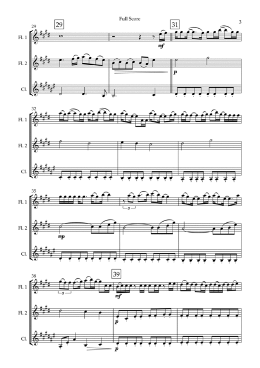 Always Woodwind Trio scores gallery preview page 3