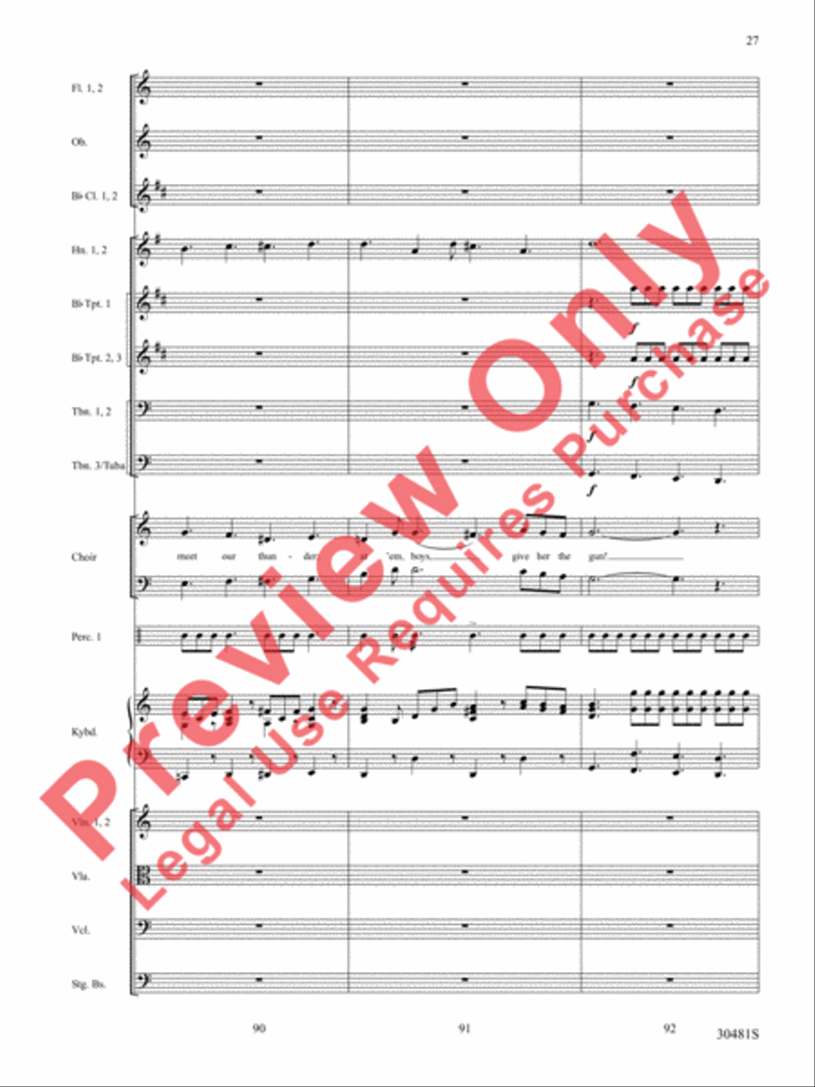 A Tribute to the Armed Services (A Medley) Choir scores gallery preview page 28