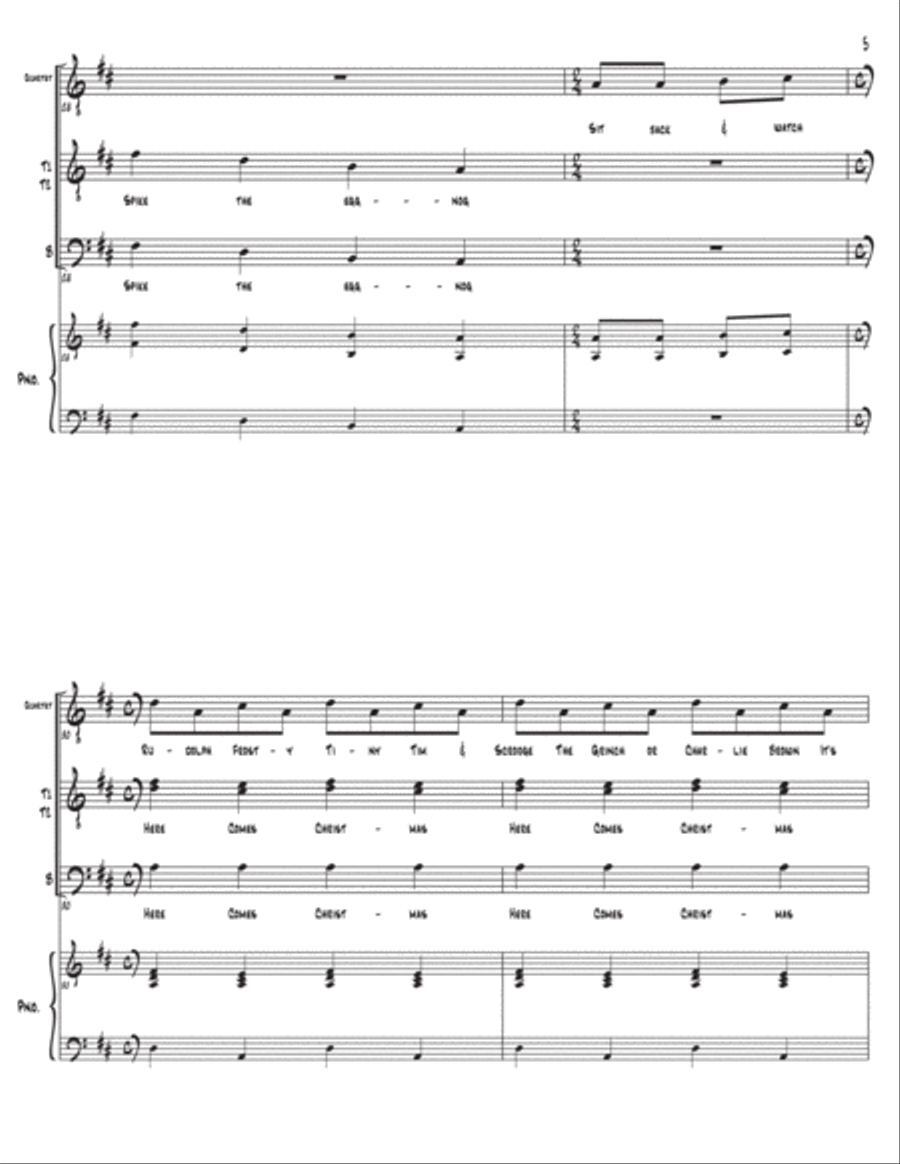 The Christmas Can-Can (as performed by Straight No Chaser) - Three-Part Male 3-Part scores gallery preview page 6