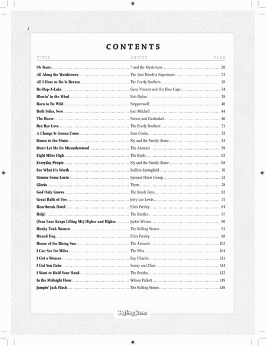 Selections from Rolling Stone Magazine's 500 Greatest Songs of All Time Guitar Tablature scores gallery preview page 2