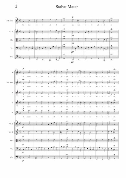 Stabat Mater - Arrangement for mixed choir, solo voice and string orchestra image number null