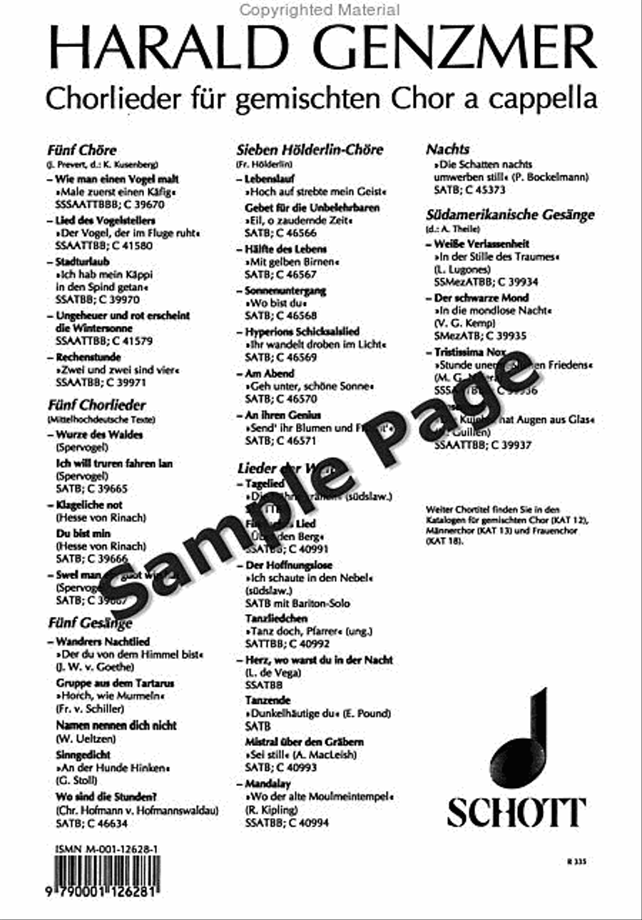 Italienisches Liederbuch 2 Ssatbb 4-Part scores gallery preview page 9