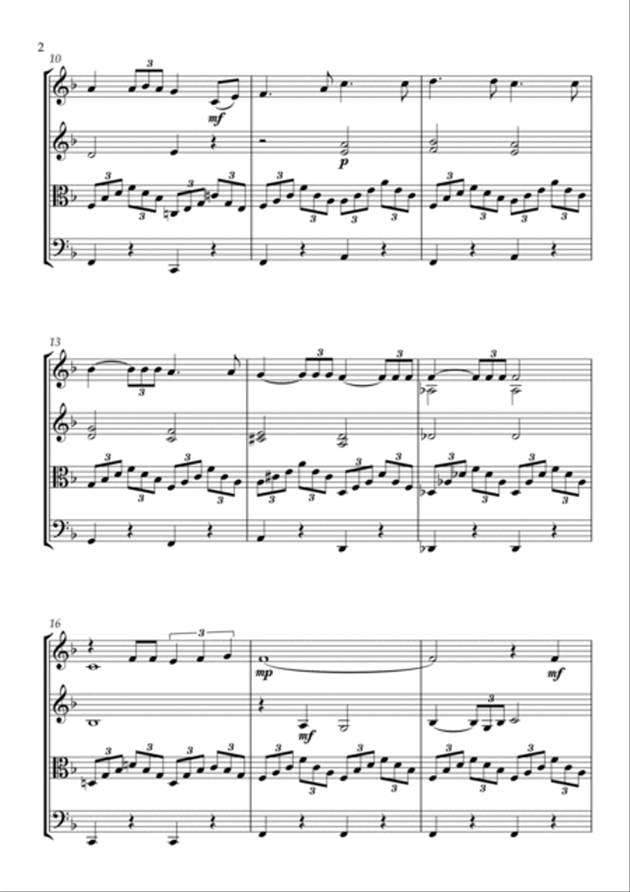 What A Wonderful World String Quartet scores gallery preview page 2