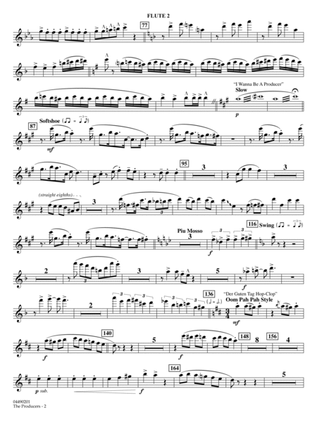 The Producers (arr. Ted Ricketts) - Flute 2