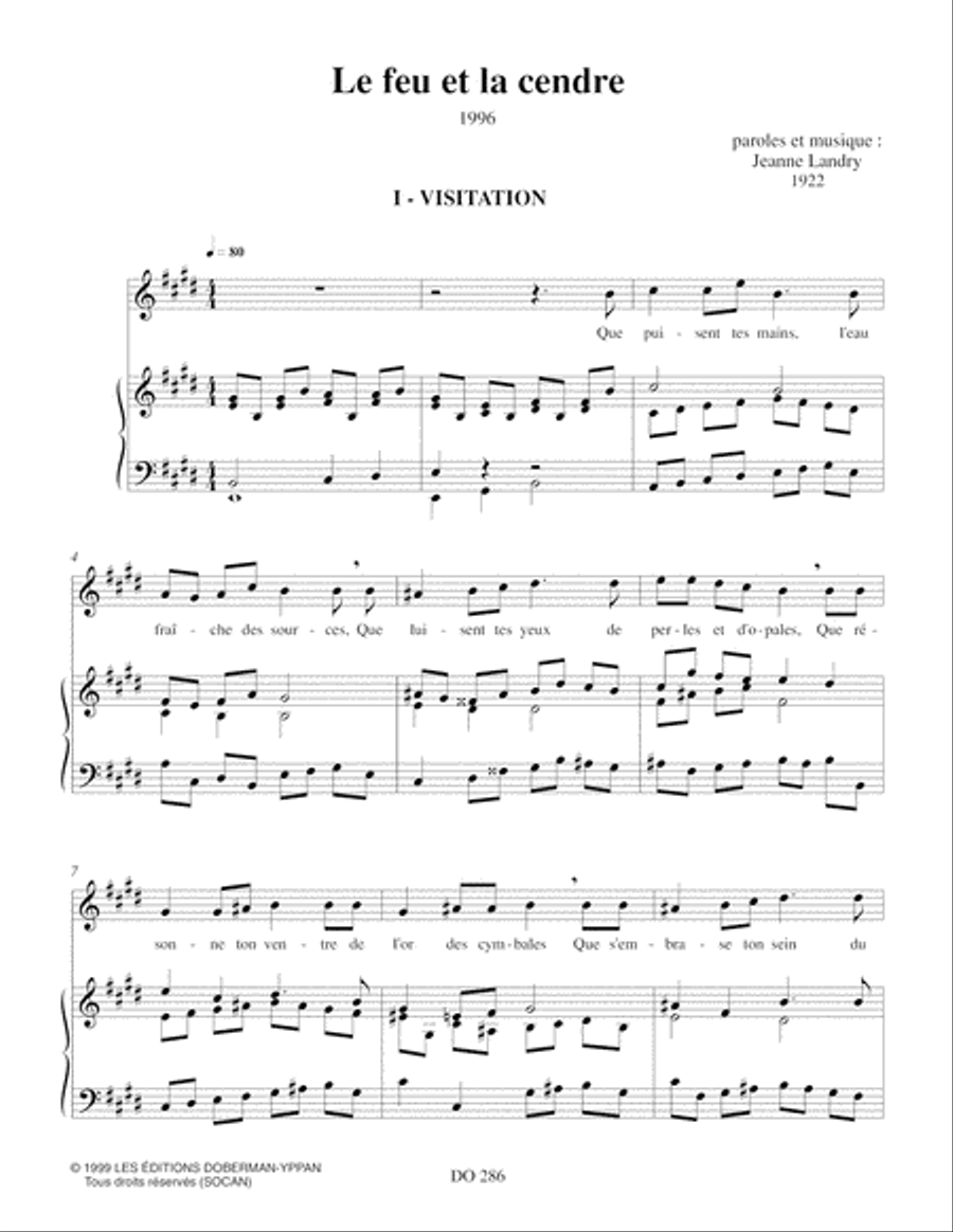 Le feu et la cendre Voice Solo scores gallery preview page 3