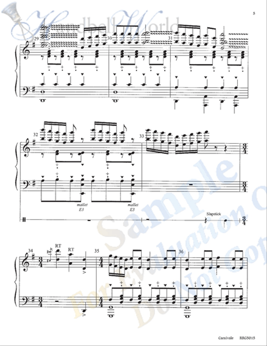 Carnivale Handbell Choir scores gallery preview page 4