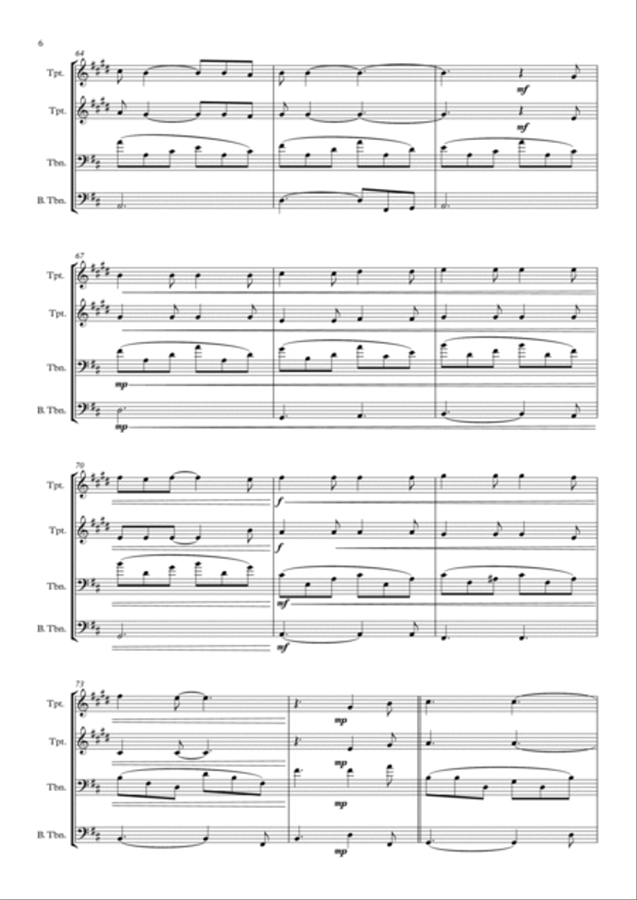 Hallelujah Brass Ensemble scores gallery preview page 6