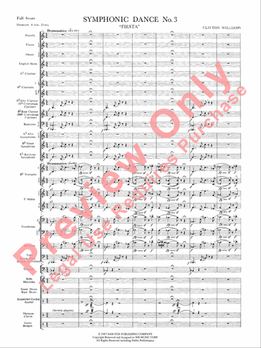 Symphonic Dance No. 3 (Fiesta) Concert Band scores gallery preview page 4