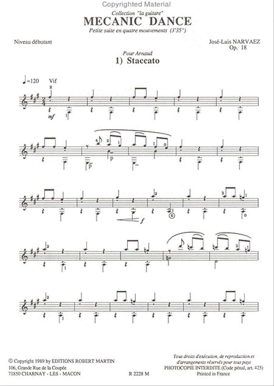 Mecanic dance Classical Guitar scores gallery preview page 2