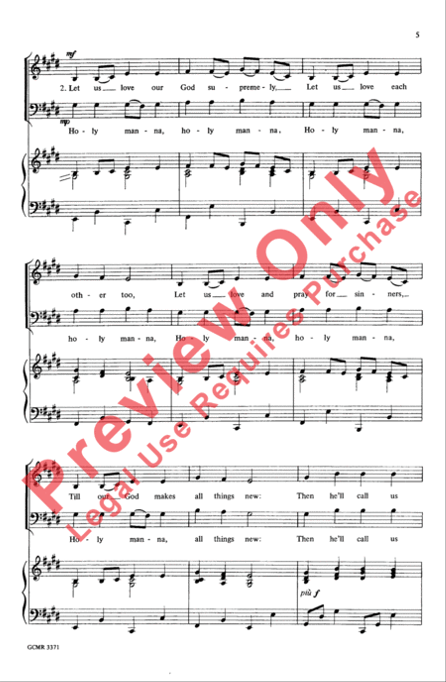 Holy Manna 2-Part scores gallery preview page 5
