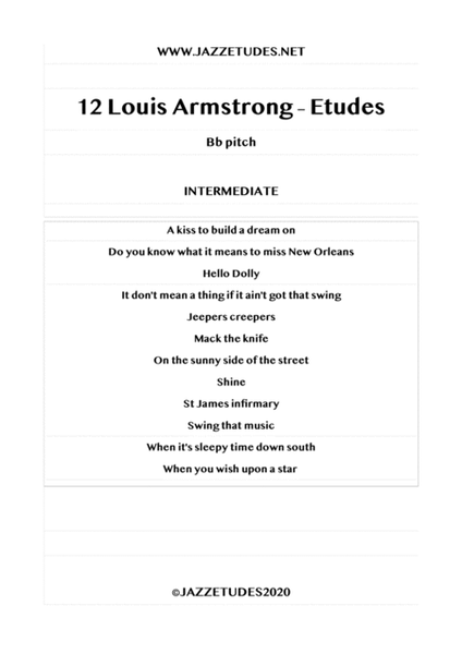 Louis Armstrong - Jazz etudes image number null