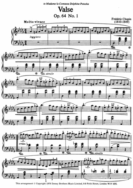 Valse (Minute Waltz), Op. 64, No. 1