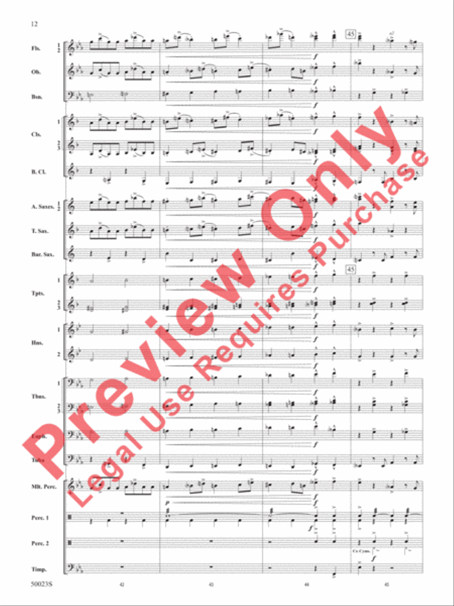 A New Orleans Nutcracker Suite Concert Band scores gallery preview page 13