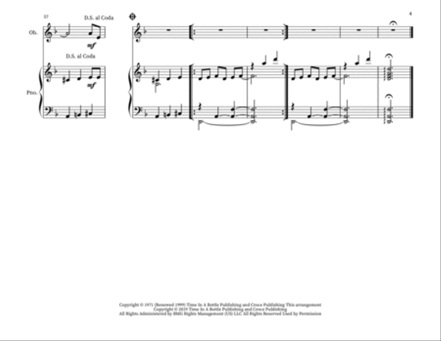 Time In A Bottle Woodwind Duet scores gallery preview page 4