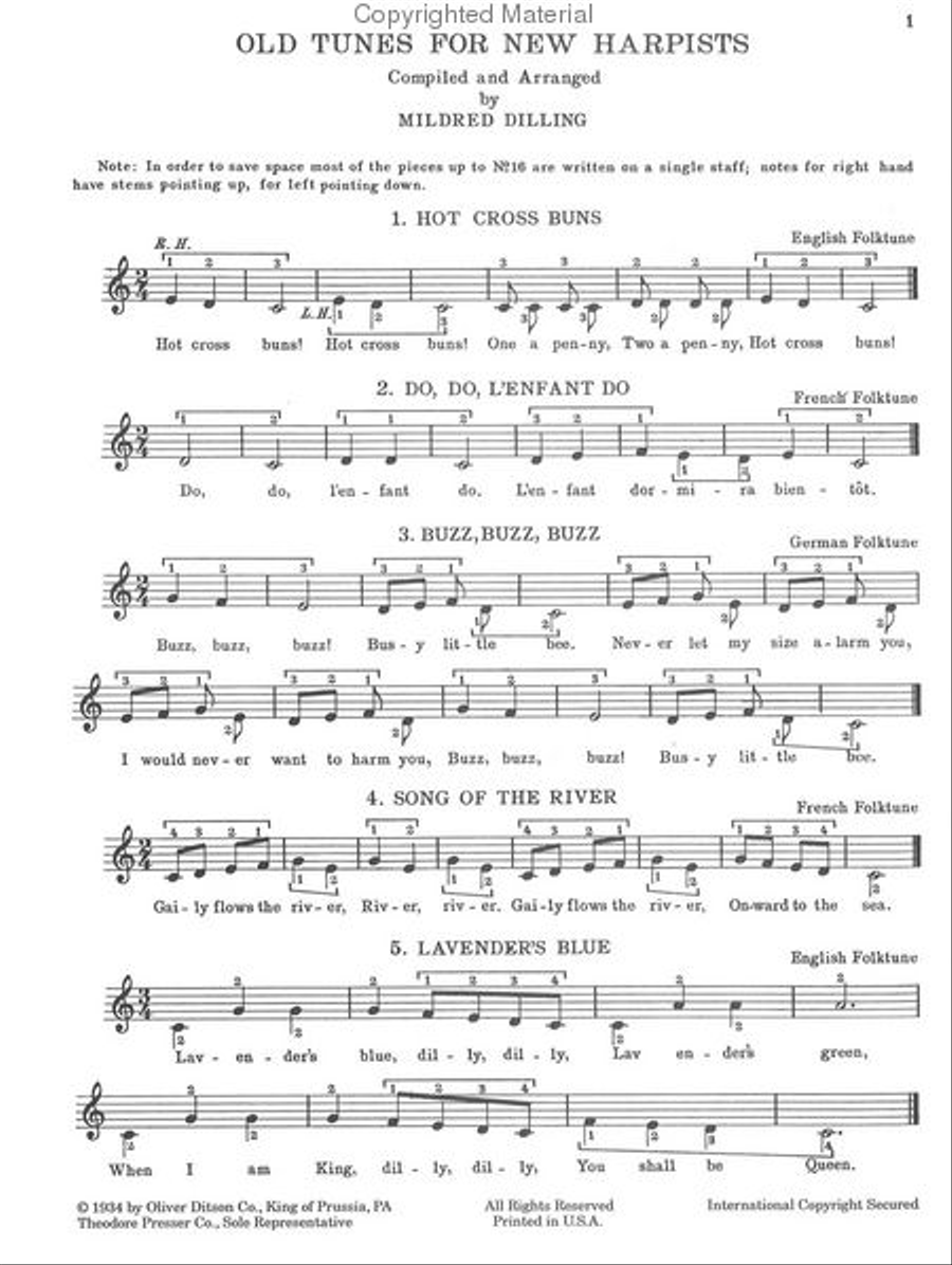 Old Tunes For New Harpists Chamber Music scores gallery preview page 2